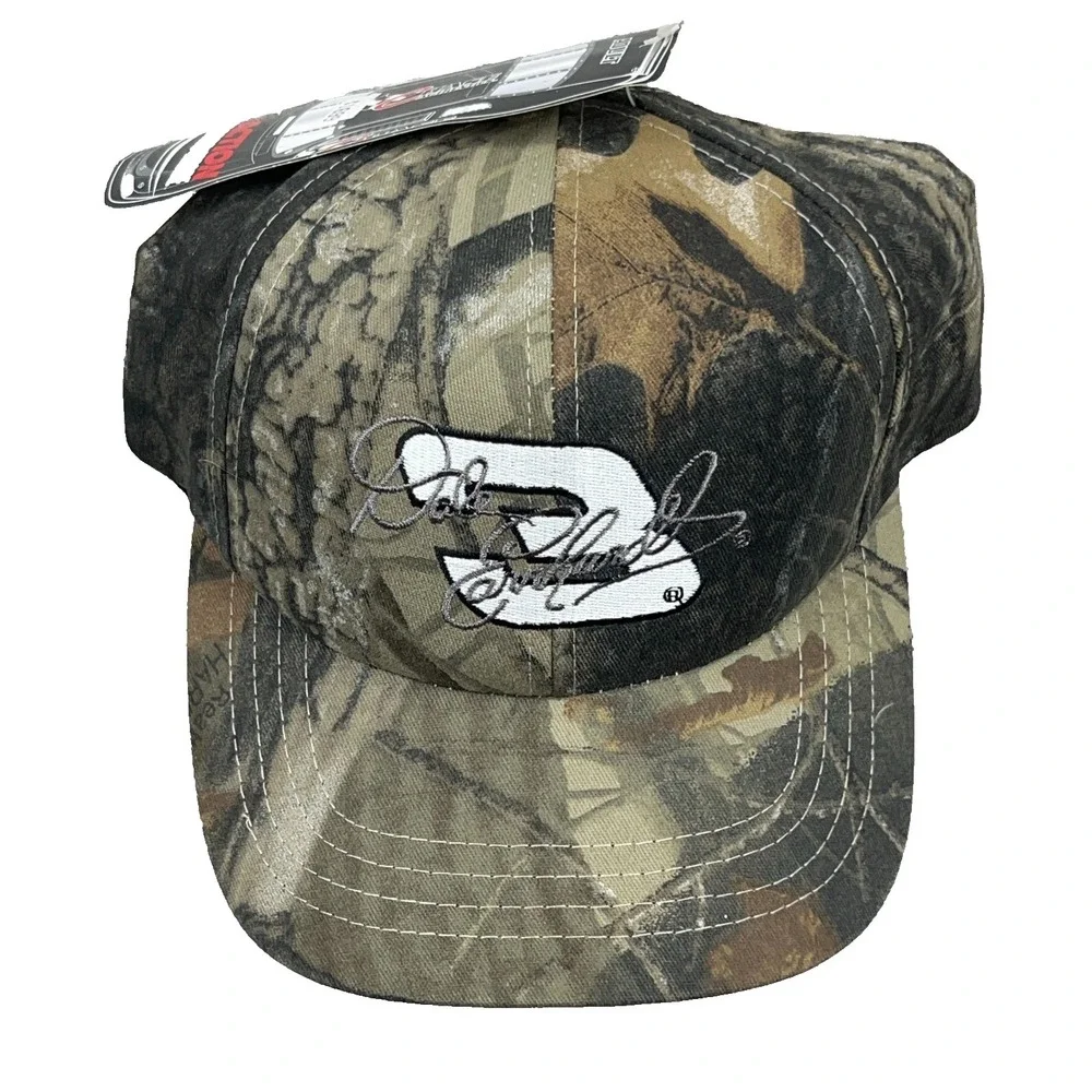 Vintage Dale Earnhardt Hat Cap SnapBack Realtree Camo Nascar 90s Y2K Deadstock